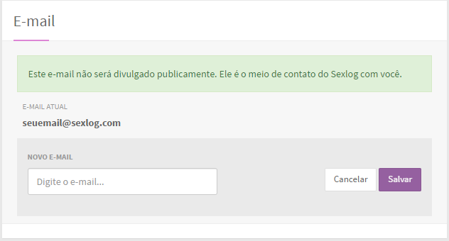 Alterar e-mail