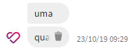Excluir mensagem específica